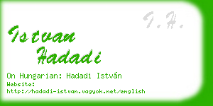 istvan hadadi business card